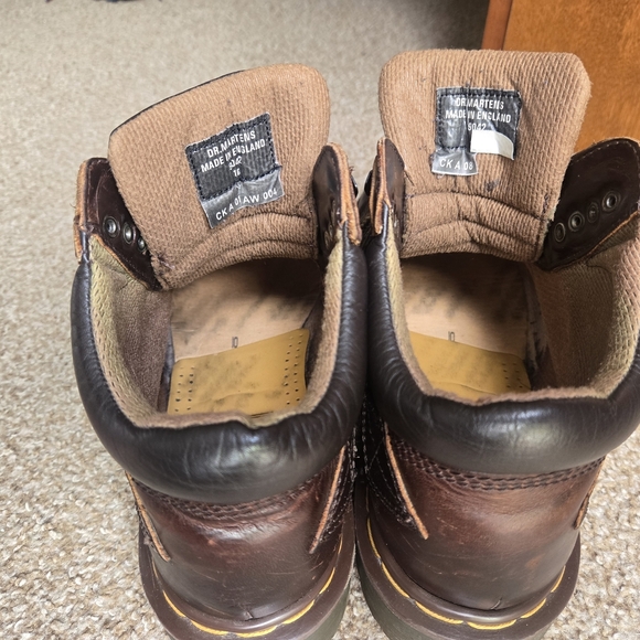 Dr. Martens Brown Leather Boots with Sturdy Rubber Sole - Picture 6 of 10